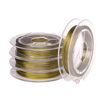 Біжутерний тросик, 0,38 мм, Оливковий (LES-055228)