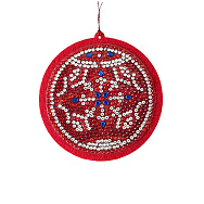 Набір алмазного живопису (наклейка) 10х10 см, Новорічна іграшка Куля (SXM-061130)