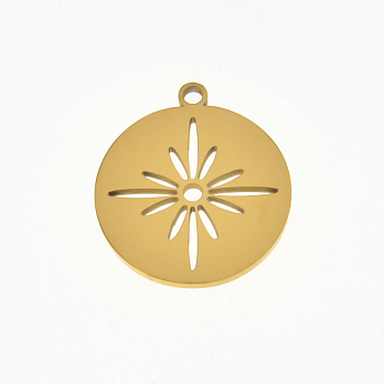 Підвіска з нерж. сталі Кругла, 22,5х20 мм, Золото (STL-060711)