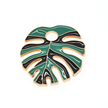 Підвіска метал. Лист монстери, 33,5х30 мм, Золото (POD-054713)