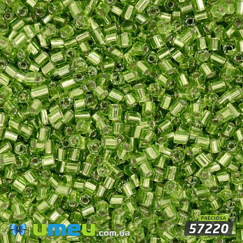 Бісер чеський Рубка 10/0, №57220, Салатовий блискучий (BIS-022170)