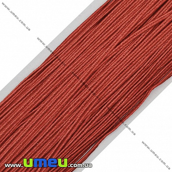 Сутажный шнур, 3 мм, Красный, 1 м (LEN-010982)