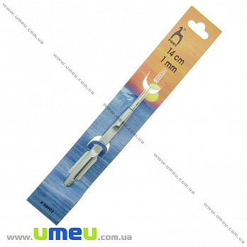 Гачок для в'язання сталевий з пластиковою ручкою Pony (Індія), 1,0 мм (YAR-024537)