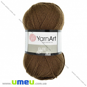 Пряжа YarnArt Elite 100 г, 300 м, Коричневая 05, 1 моток (YAR-023270)