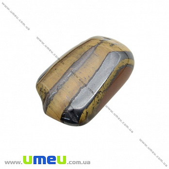 Галтовка Тигровый глаз с гематитом, 32х21х9 мм (POD-026094)