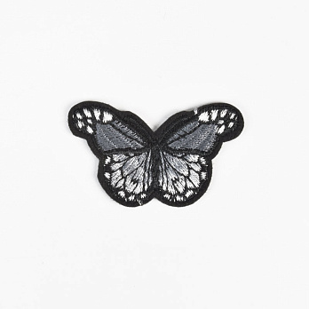 Термоаплікація Метелик, 5,5х3,5 см, Сіра (APL-060105)
