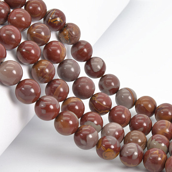 Намистини Яшма брекчієва, Натур. камінь, 10,5 мм, Круглі (BUS-058033)