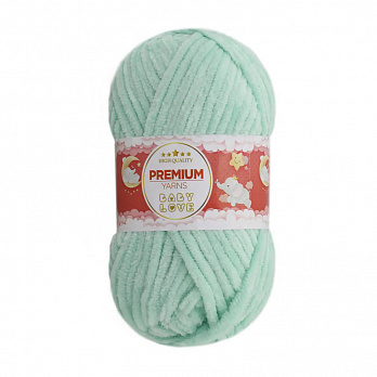 Пряжа Premium Yarn Baby Love 50 г, 60 м, Мятная 345, 1 моток (YAR-052329)