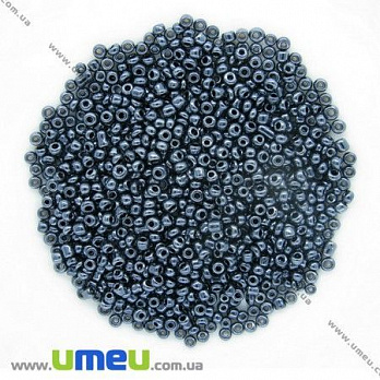 Бисер китайский средний, 8/0, Мокрый асфальт перламутровый, 3 мм (BIS-007992)