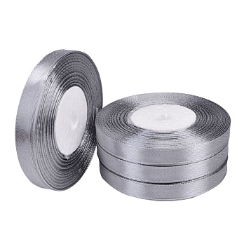 Атласная лента, 10 мм, Серая (LEN-052767)