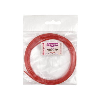 Поліамідна монохромна нитка, 1,6 мм, Червона (LES-056893)