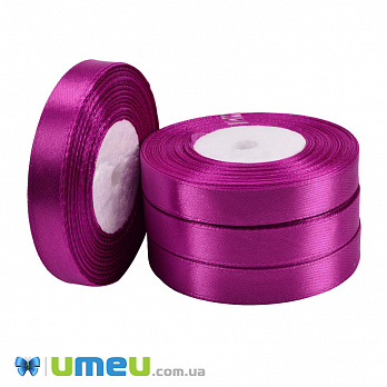Атласна стрічка, 12 мм, Малинова (LEN-051020)