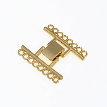 Застёжка на 8 нитей, 24х25 мм, Золото (ZAM-055684)