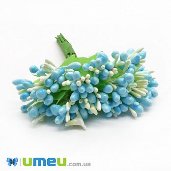 Тичинки на дроті лакові, Кремово-блакитні (DIF-044649)