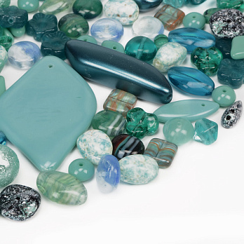Намистини чеське скло Preciosa 92-Mix11-Sea Green (BUS-025564)