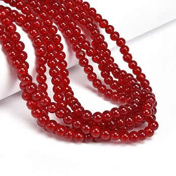 Бусины стеклянные Битое стекло, 6 мм, Красные (BUS-057186)