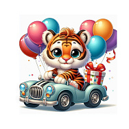 Набір алмазного живопису (наклейка) 11х10 см, Святкова подорож (SXM-061137)