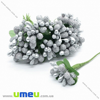 Тычинки на проволоке, Серебристые (DIF-015443)