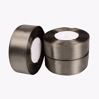 Атласна стрічка, 25 мм, Сіра темна (LEN-055253)