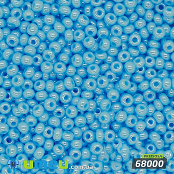 Бісер чеський №586 / 68000, Блакитний, Перламутровий, 10/0 (BIS-010098)