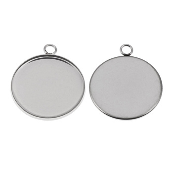 Основа кругла з нерж. сталі, 29х26 мм, 25 мм, Темне срібло (STL-056070)