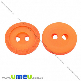 Гудзик пластиковий Круглий, 26 мм, Помаранчевий (PUG-016439)