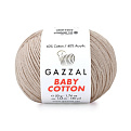 Пряжа Gazzal Baby Cotton №3446, 50 г, 165 м, Бежева (YAR-062517)