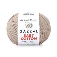 Пряжа Gazzal Baby Cotton №3446, 50 г, 165 м, Бежевая (YAR-062517)