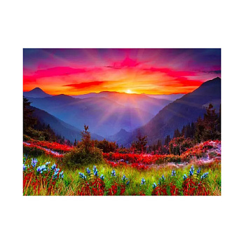Набор алмазной живописи на подрамнике 50х40 см, Яркий рассвет (SXM-052370)