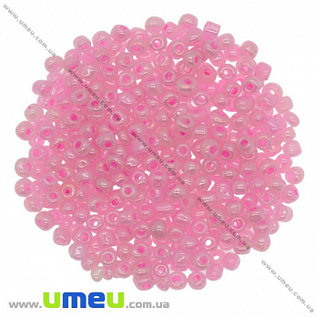 Бисер китайский крупный, 6/0, Розовый перламутровый, 4 мм (BIS-009036)
