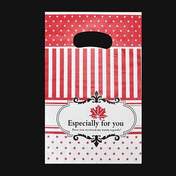 Подарунковий пакетик, 30х20 см, Червоно-білий (UPK-009136)