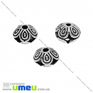 Намистина Чорнене срібло (925 проба), 7х5 мм (SER-010001)