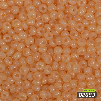 Бисер чешский №461/02683, Оранжевый светлый, Алебастровый, 10/0 (BIS-059420)