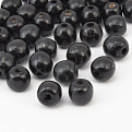 Бусины деревянные окрашенные, 12-13 мм, Черные (BUS-058346)