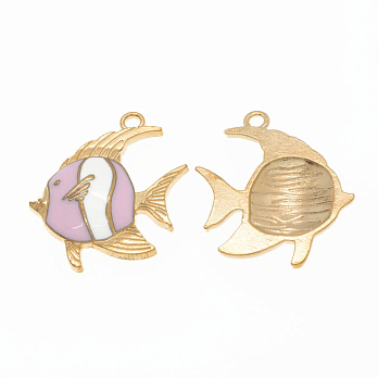 Підвіска метал. Рибка рожева, 28х25 мм, Золото (POD-054687)