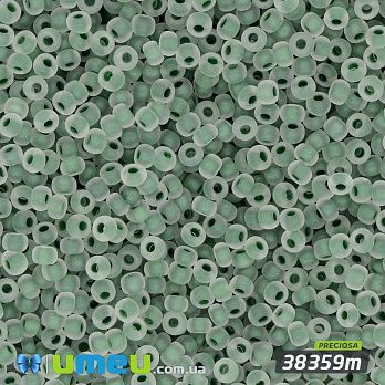 Бісер чеський №623m/38359m, Сіро-зелений, Пофарбований матовий, 10/0 (BIS-043884)