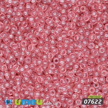 Бісер чеський №725/07622, ​​Рожевий, Глазурований, 10/0 (BIS-043895)