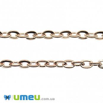Ланцюг, Рожеве золото, 3х2 мм (ZEP-046147)