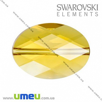 Бусина Swarovski 5050 Light Topaz, 14х10х5 мм, Граненная овальная, 1 шт (BUS-005365)