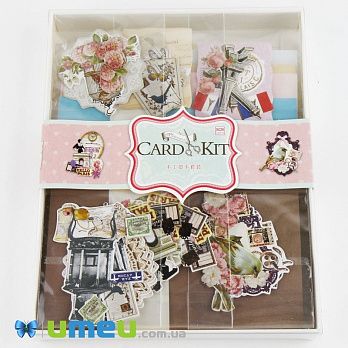 Набір скрапбукінгу для виготовлення 6-ти міні-листівок з конвертами (DIF-032801)