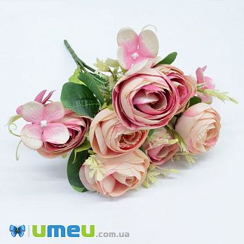 Букет пионов, 35 см, Персиково-розовый (DIF-044958)