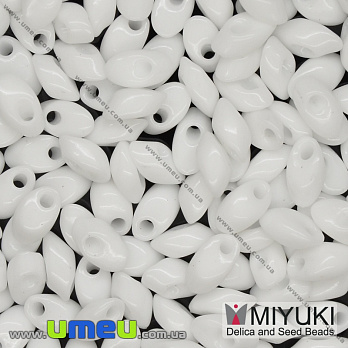 Бісер японський Miyuki LMA №402, 4х7 мм, Білий (BIS-036729)
