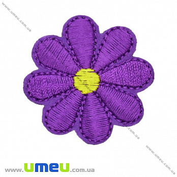 Термоаппликация Цветочек, 3,8 см, Фиолетовая (APL-017433)