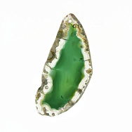 Срез Агата, Зеленый, 71х32 мм (POD-022114)