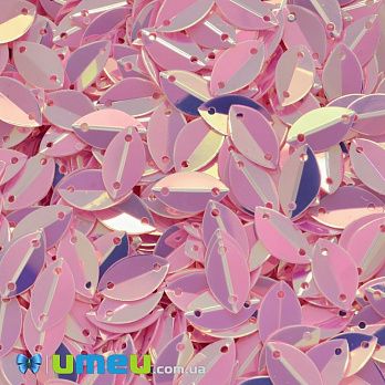 Паєтки Китай Човник, 10х6 мм, Рожеві АВ (PAI-037901)