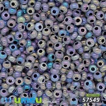 Бісер чеський №564 / 57549, Сірий райдужний, Перламутровий, 10/0 (BIS-009931)