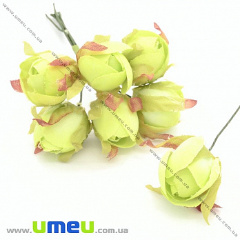 [Архів] Бутон троянди на дроті, 15 мм, Салатовий (DIF-025688)