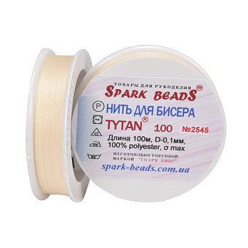 Нитка для бісеру Титан 100, Персикова оч. св. №2545, 100 м (MUL-010599)