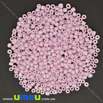 Бисер китайский крупный, 6/0, Розовый перламутровый, 4 мм (BIS-007972)