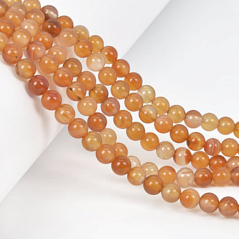 Намистини Сердолік, Натур. камінь, 6,5 мм, Круглі (BUS-058057)